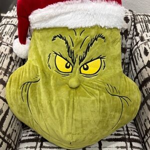 The Grinch Stole Christmas 65th anniversary greeter Big head wreath.